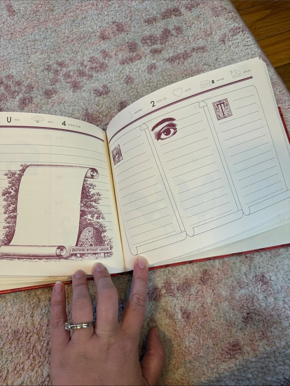 Vintage *Unused* “More Than A Guest Book” Red Hardcover